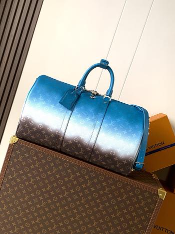 Colestore Louis Vuitton Keepall Bandouliere 50 Blue 50 x 29 x 23 cm