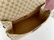 Colestore Gucci Paparazzo Large top Handle Bag Sand and Brown GG canvas 37 x 29 x 13 cm - 4