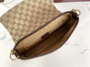 Colestore Gucci Aperitivo medium shoulder bag Sand and dark brown GG canvas 26 x 14.5 x 3.5 cm - 5