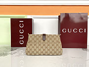 Colestore Gucci Aperitivo medium shoulder bag Sand and dark brown GG canvas 26 x 14.5 x 3.5 cm - 4