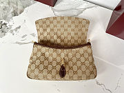 Colestore Gucci Aperitivo medium shoulder bag Sand and dark brown GG canvas 26 x 14.5 x 3.5 cm - 2