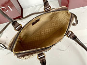 Colestore gucci Borsetto Medium Boston Bag Sand and dark brown GG canvas 28 x 15 x 10 cm - 5