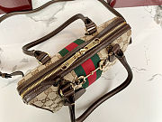 Colestore gucci Borsetto Medium Boston Bag Sand and dark brown GG canvas 28 x 15 x 10 cm - 3