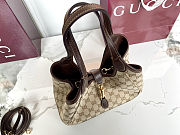 Colestore Gucci Mercato small tote bag Sand and dark brown GG canvas 26 x 23 x 11 cm - 6