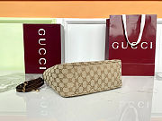 Colestore Gucci Mercato small tote bag Sand and dark brown GG canvas 26 x 23 x 11 cm - 5