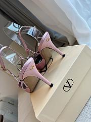 Colestore VALENTINO GARAVANI 85mm Bowow Embellished Satin Slingback Pumps Rose - 5