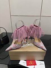 Colestore Christian Louboutin doria offenbee 105 Pumps Pink Satin Women Ankle Strap - 4
