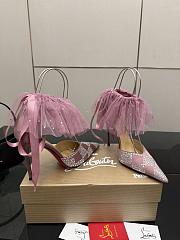 Colestore Christian Louboutin doria offenbee 105 Pumps Pink Satin Women Ankle Strap - 3