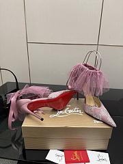 Colestore Christian Louboutin doria offenbee 105 Pumps Pink Satin Women Ankle Strap - 2