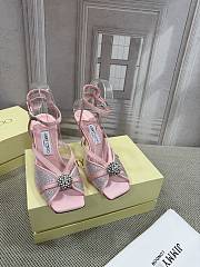 Colestore Jimmy Choo Sarai Sandal 85 Rose Mesh and Satin Sandals  - 1