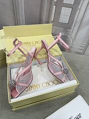 Colestore Jimmy Choo Sarai Sandal 85 Rose Mesh and Satin Sandals  - 6