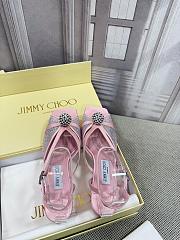 Colestore Jimmy Choo Sarai Sandal 85 Rose Mesh and Satin Sandals  - 5
