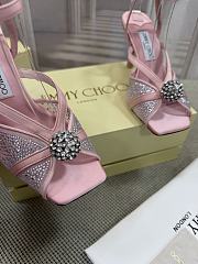 Colestore Jimmy Choo Sarai Sandal 85 Rose Mesh and Satin Sandals  - 2