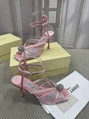 Colestore Jimmy Choo Sarai Sandal 85 Rose Mesh and Satin Sandals  - 3