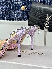 Colestore Jimmy Choo Saeda 80 Embellished Pumps in Purple - 6