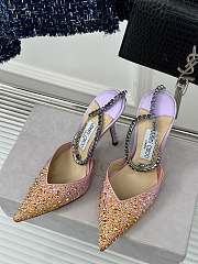 Colestore Jimmy Choo Saeda 80 Embellished Pumps in Purple - 5