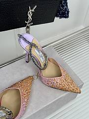 Colestore Jimmy Choo Saeda 80 Embellished Pumps in Purple - 4