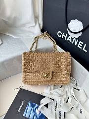 Colestore Chanel Evening Bag   Knit, Pearls & Gold-Tone Metal  Gold 21x14x8cm - 1