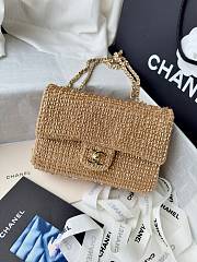 Colestore Chanel Evening Bag   Knit, Pearls & Gold-Tone Metal  Gold 21x14x8cm - 5