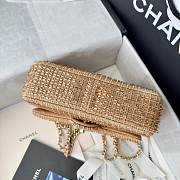 Colestore Chanel Evening Bag   Knit, Pearls & Gold-Tone Metal  Gold 21x14x8cm - 4