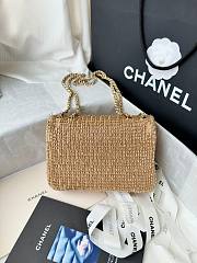 Colestore Chanel Evening Bag   Knit, Pearls & Gold-Tone Metal  Gold 21x14x8cm - 3