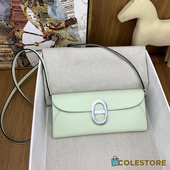 Colestore Hermes Maillon To Go wallet Vert Fizz in Epsom calfskin Palladium plated 24 x 10.5 x 2.5 cm - 1