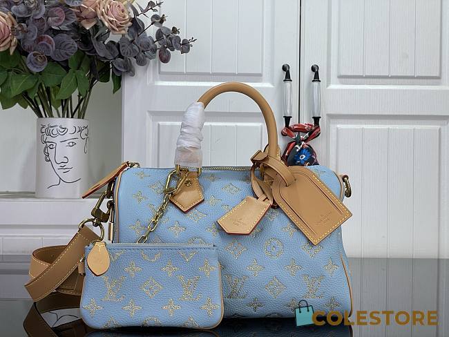 Colestore Louis Vuitton Speedy P9 Bandoulière 25 Golden Silk Blue 25 x 15 x 15 cm - 1