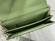 Colestore Dior Or My Dior Mini Bag Green Microbead-Embroidered Cotton with Cannage Motif 21 x 11.5 x 4.5 cm - 5