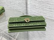Colestore Dior Or My Dior Mini Bag Green Microbead-Embroidered Cotton with Cannage Motif 21 x 11.5 x 4.5 cm - 4