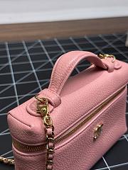 Colestore Chanel Large Vanity with chain Grained Calfskin & Gold-Tone Metal  Pink 15 x 23 x 5cm - 5