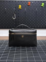 Colestore Chanel Large Vanity with chain Grained Calfskin & Gold-Tone Metal  Black 15 x 23 x 5cm - 1