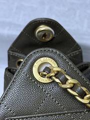 Colestore Chanel 25 Mini Handbag Grained Calfskin & Gold-Tone Metal Dark Olive 20x22x12.5cm - 6
