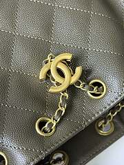 Colestore Chanel 25 Mini Handbag Grained Calfskin & Gold-Tone Metal Dark Olive 20x22x12.5cm - 3