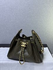 Colestore Chanel 25 Mini Handbag Grained Calfskin & Gold-Tone Metal Dark Olive 20x22x12.5cm - 2
