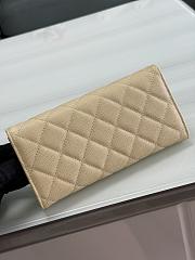 Colestore Chanel Long Flap Wallet in Shiny Grained Calfskin & Gold-Tone Metal Beige 19 x 3 x 10cm - 5
