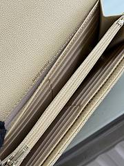 Colestore Chanel Long Flap Wallet in Shiny Grained Calfskin & Gold-Tone Metal Beige 19 x 3 x 10cm - 4