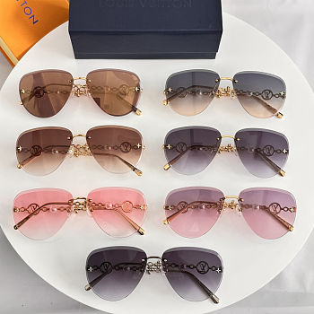Colestore Louis Vuitton LV Jewel Pearl Pilot Sunglasses 