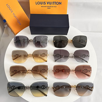 Colestore Louis Vuitton LV Jewel Pearl Square Sunglasses 65口17-145