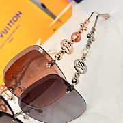 Colestore Louis Vuitton LV Jewel Pearl Square Sunglasses 65口17-145 - 5