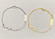 Colestore YSL Saint Laurent Cassandre Charm Bracelet In Metal And Rhinestone - 1