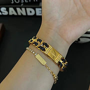 Colestore YSL Saint Laurent Cassandre Charm Bracelet In Metal And Rhinestone - 4