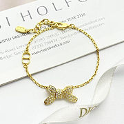 Colestore Dior Delicate Bow Bracelet Gold-Finish Metal and Crystals - 1
