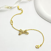 Colestore Dior Delicate Bow Bracelet Gold-Finish Metal and Crystals - 2