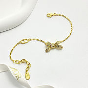 Colestore Dior Delicate Bow Bracelet Gold-Finish Metal and Crystals - 3