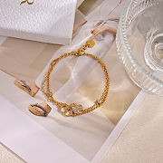 Colestore Dior Clair D Lune Bracelet Gold-Finish Metal and Sparkling Crystals - 3