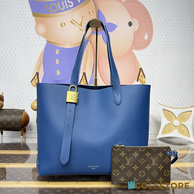 Colestore  Louis Vuitton Low Key Cabas MM  Prussian Blue 47 x 30 x 14cm - 1