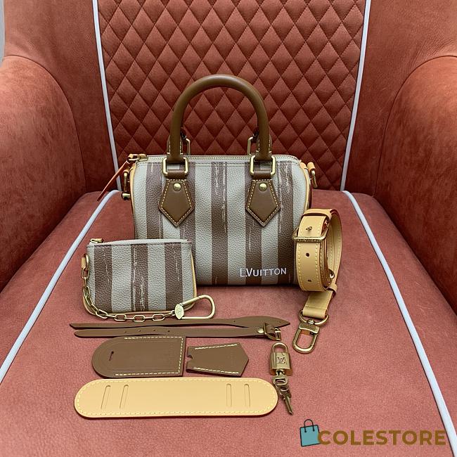 Colestore Louis Vuitton Speedy P9 Bandoulière 20 Camel Washed Stripes 22 x 14 x 17.5 cm - 1