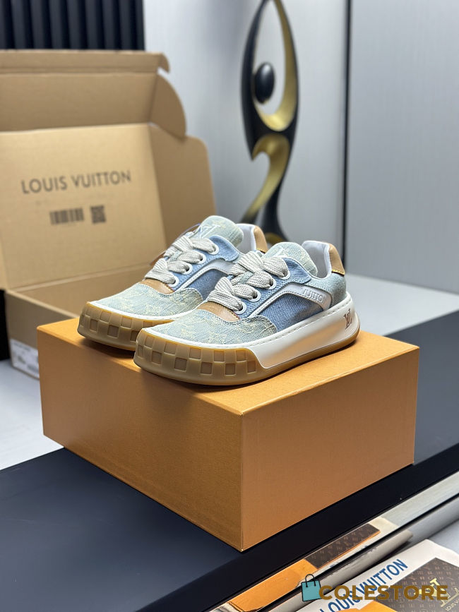 Colestore Louis Vuitton LV Tilted Sneaker Blue Denim - 1