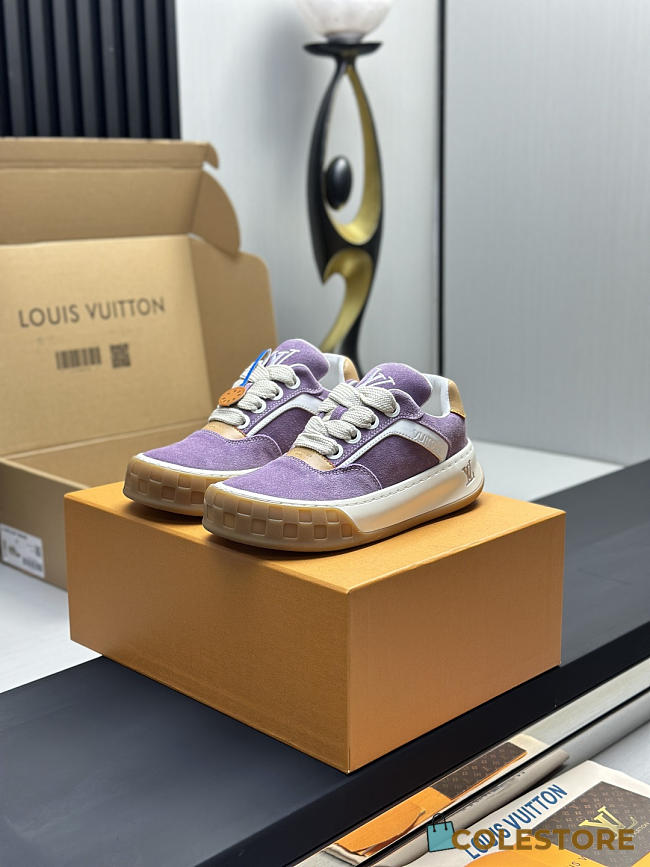 Colestore Louis Vuitton LV Tilted Sneaker Lilac Suede calf leather - 1