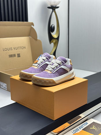 Colestore Louis Vuitton LV Tilted Sneaker Lilac Suede calf leather